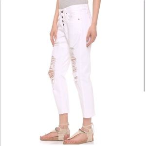 Joe’s Jeans The Sawyer Crop Boyfriend Button Fly Distressed size 26 25” inseam